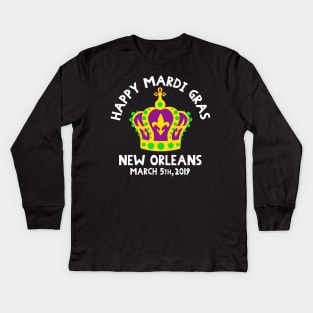 Fat Tuesday 2019 Kids Long Sleeve T-Shirt